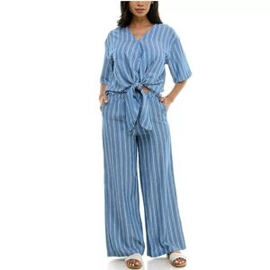 Nina Leonard M Striped 2 Piece NWT